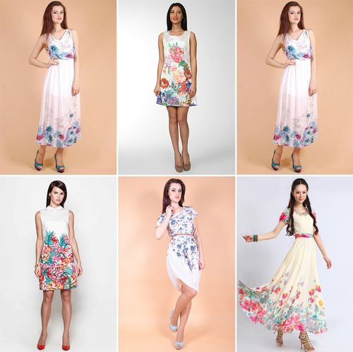 Советы какого фасона выбрать белое платье с цветами